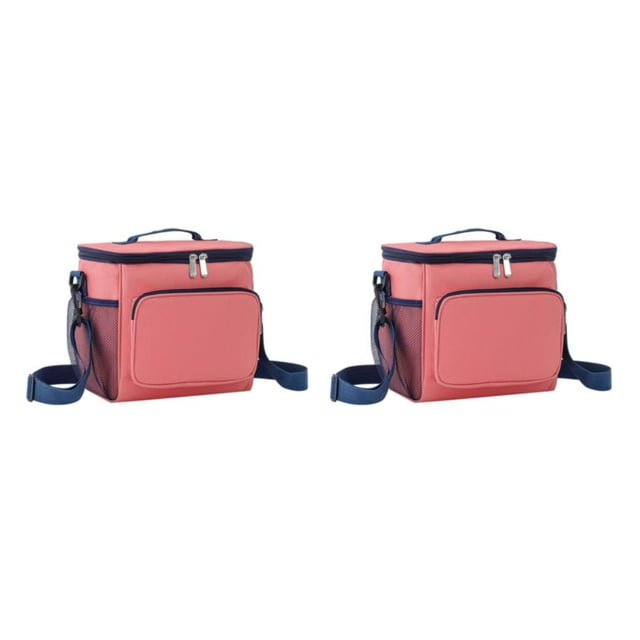 Transemion Lightweight Bag Oxford Fabric Easy To Clean And Insulated Thermal Insulation Polyester Insulated Pink 2Set