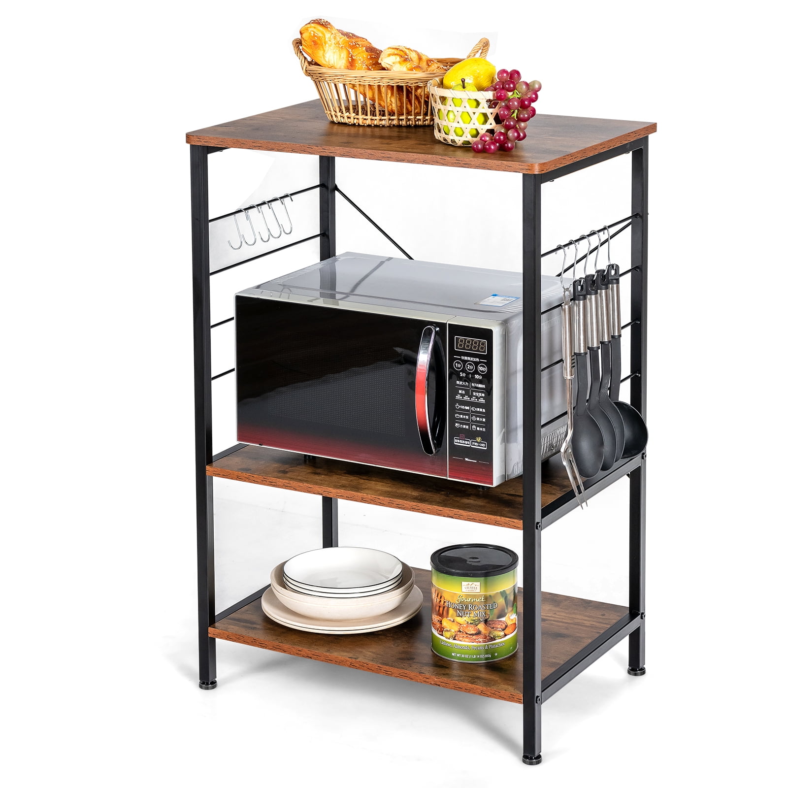 Topbuy Kitchen Baker's Rack 3Tier Microwave Stand Utility Storage