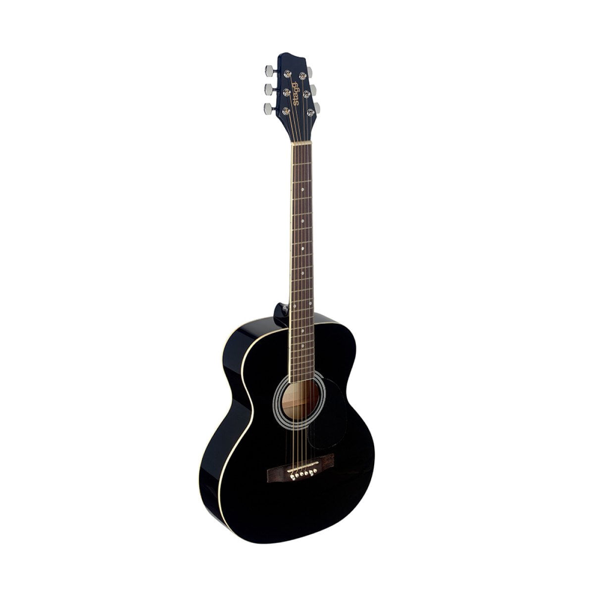 Stagg 4/4 Auditorium Acoustic Guitar - Black - SA20A BLK