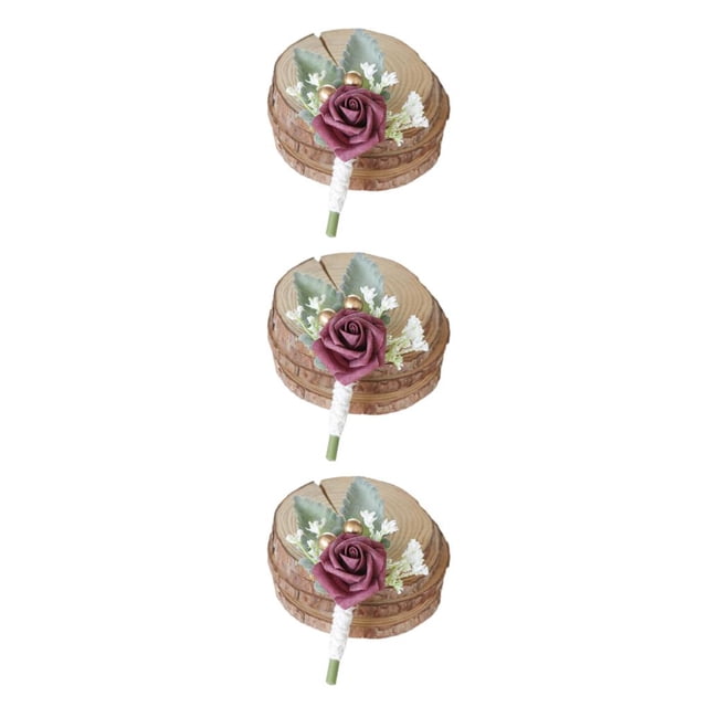 Minnieouse Ramillete no tóxico apto para mascotas, flores hipoalergénicas para gatos y perros, para el ojal del novio, camafeo profundo Type1 NO1