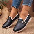 thumbnail image 6 of BRGZLK Slip On Loafers for Women Trendy Color Block Soft Bottom Flats Loafers Lightweight Fashionable Comfortable Non-Slip Business Casual Shoes Black 9, 6 of 9