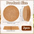 thumbnail image 3 of 2Pcs Large Cork Bottle Stoppers Corks Lid Wine Bottle Stoppers Jar Large Tapered Plugs, 3 of 9