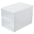 thumbnail image 1 of CIMAXIC 2Pcs Transparent Clothes Storage Clothes Containers Plastic Shoes Organizer,10.63"X7.09"X3.74", 1 of 4