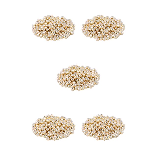 Wosthever 200 piezas de cuentas redondas, accesorios de bricolaje lisos sin costuras, adornos hechos a mano, joyería artesanal para hacer pulseras, Type2 NO2 Wosthever CBP439289