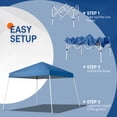 thumbnail image 3 of 3 X 3  Folding Canopy Tent, Pop Up Tent With Thumb Button, Stand Base, 3 Height Adjusters,Tents For Parties With Widened  ,Reinforces Joints, Portable Home Use Waterproof Tent, Blue, 3 of 8