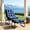 Blue + Footstool, variant on QuzyAor Outdoor Lounge Chair with Ottoman, Comfy Sling Recliner with Puffy Cushion, Armless Patio Chair for Living Room Bedroom Reading, White