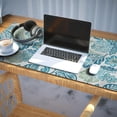 thumbnail image 3 of Long Mouse Pads for Desk,Blue Pioneer Flower Desk Mats on Top Of Desks, Desk Mouse Pad Extra Large with 3mm Non-Slip Base and Stitched Edge for Gaming,Office,Work,Home 35.4"x15.7", 3 of 6