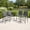 Black, variant on Vicllax Outdoor Swivel Bar Stools Set of 2, Wicker Swivel Chairs with Ergonomic Shell Back Design, Modern Patio Chairs for Garden, Pool, Lawn in Gray