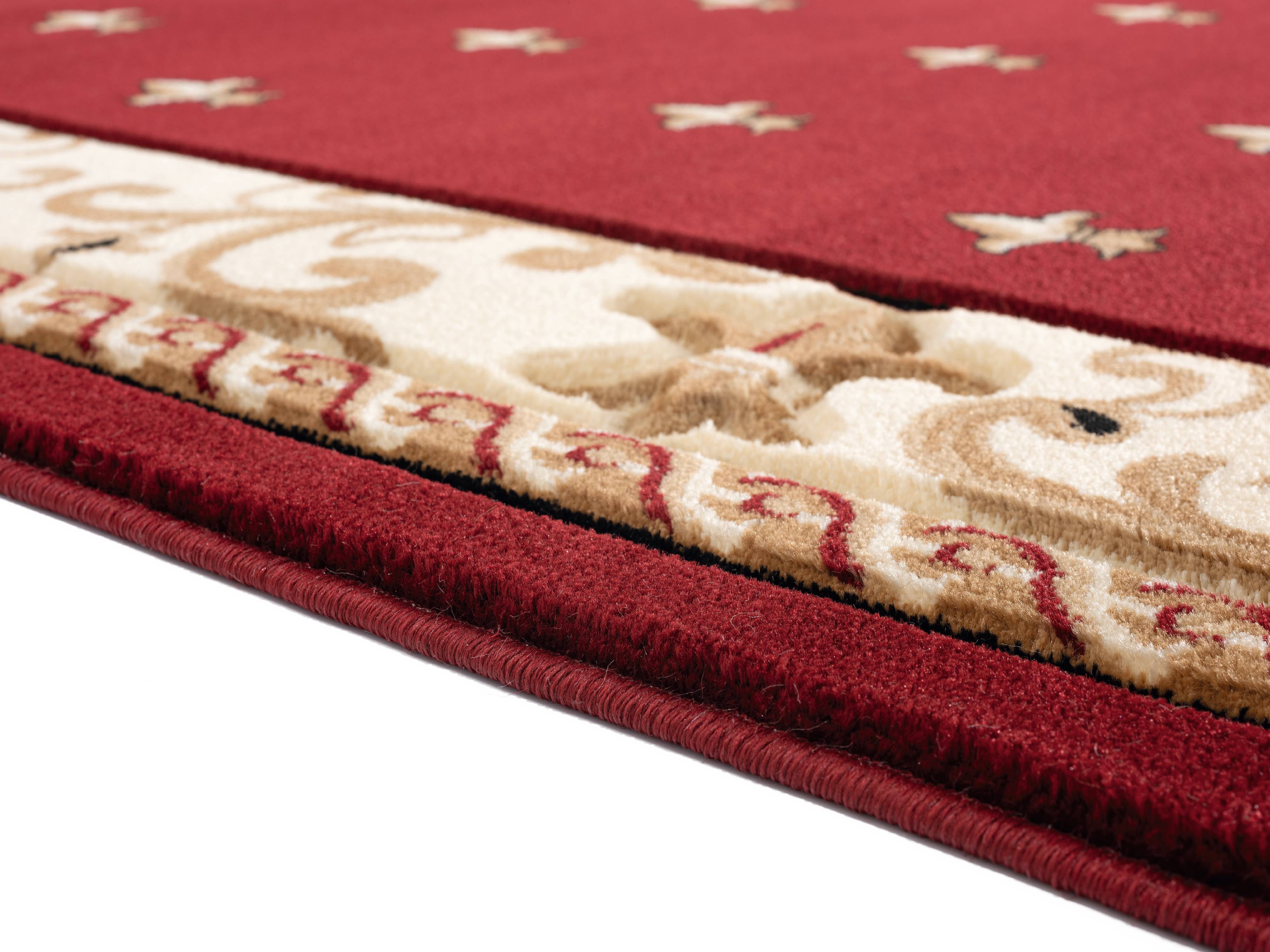 United Weavers Drachma Vesta Transitional Border Runner Rug, Burgundy, 2'7" x 7'4"