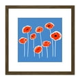 thumbnail image 1 of Abstract Minimalist Simple Red Poppy Flowers Square Wooden Framed Wall Art Print Picture 8X8 Inch, 1 of 4