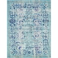 thumbnail image 1 of Unique Loom Medici Distressed Rug 10' x 13' Rectangle Light Blue/Turquoise, 1 of 1