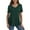 Dark Green, variant on VERABENDI Women's Plus Size Tops Summer Short Sleeve Lace Trim Shoulder Tunic Blouses,M-4XL