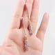 thumbnail image 2 of Par Aretes Largos Gota Elegantes Pendientes Colgantes Mujer-Rosa dorada, 2 of 5