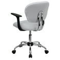 thumbnail image 5 of Emma + Oliver Mid-Back White Mesh Padded Swivel Task Office Chair and Arms, 5 of 7