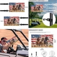 thumbnail image 6 of XYZCANDO Horse USA Flag 4pcs Golf Cart Seat Covers American Flag Golf Cart Steering Wheel Covers 2pcs Golf Cart Flags Steering Wheel Wrap Golf Cart Seat Towel Keep Seats Cool Brown, 6 of 7