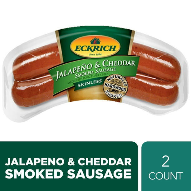 Eckrich Skinless Jalapeno & Cheddar Smoked Sausage, 13 oz