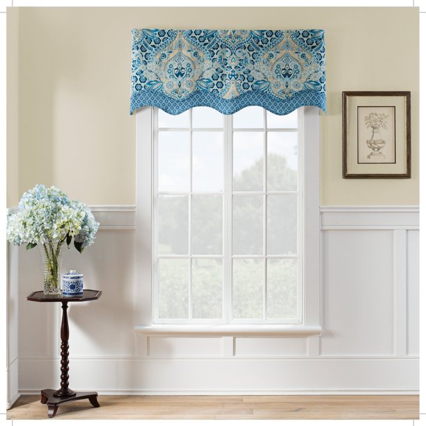 Waverly Moonlit Shadows Floral Light Filtering Rod Pocket Wave Window