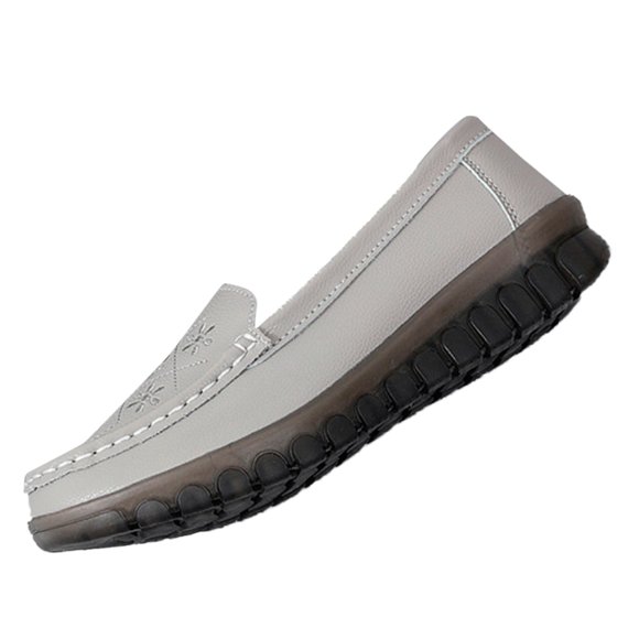 B91xZ Women's Flat Dress Shoes Cute Casual Slip On Lightweight Walking Flats Everyday Work Shoes,Gray 6.5