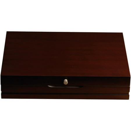Lifetime Flatware Storage Chest, Dark Walnut