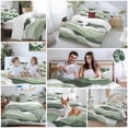 thumbnail image 6 of Sage Green Ombre Bedding 3 Piece Duvet Cover Set Twin Size, Modern Moire Geometric Abstract Soft Microfiber Comforter Cover with Zipper Closure & Pillowcases, Wrinkle & FadeResistant Quilt Cover, 6 of 9