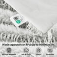 thumbnail image 2 of JONIYEAR Decorative Plush Fluffy Feather Faux Fur Throw Blanket for Couch Sofa 50" x 60", Extra Soft Long Hair Shaggy Fuzzy Blanket, Double Sided Luxury Warm Furry Blanket for Gift Wedding Bed, Grey, 2 of 9