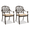 Antique Bronze_with Cushion, variant on Tcbosik 2 Pack Stackable Chairs with Cushion, Cast Aluminum Dining Chair, Bistro Armchair for Poolside, Backyard, Balcony, Antique Bronze