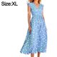 thumbnail image 2 of Vestido de verano de manga corta con cuello en V y estampado de lunares sueltos para mujer, 2 of 5