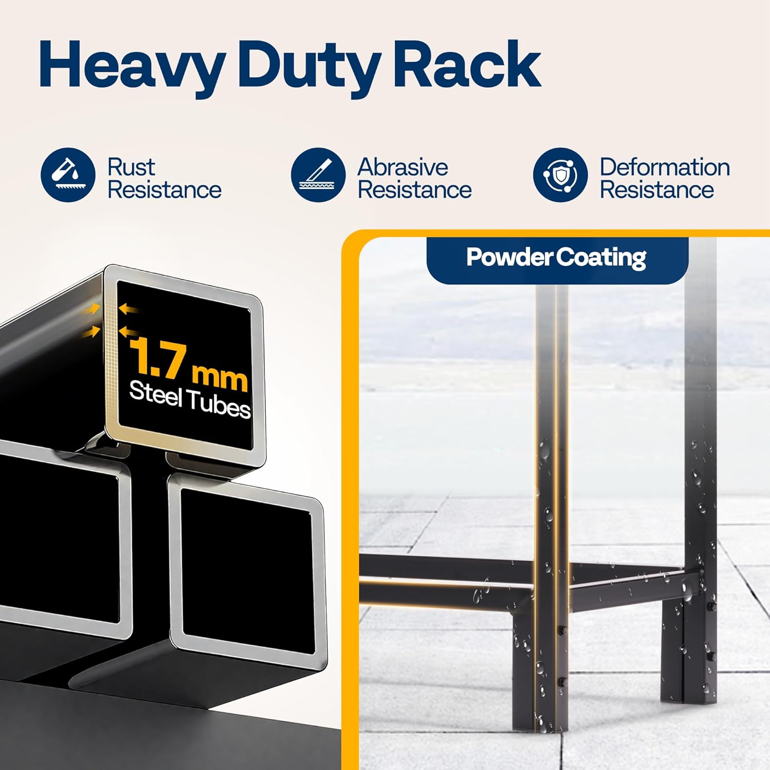 SPECSTAR Upgraded Heavy Duty 4 ft 1/4 Cord Firewood Rack Outdoor with Cover Combo Set, Thick Steel Log Holder Up to 2645 lb, Fire Wood Pile Storage Stand Organizer Black