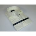 thumbnail image 2 of Men 100% Sateen Cotton Shirt Manschett Quesste Turkey Slim Fit 4010-09 Ivory, 2 of 5