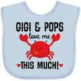 thumbnail image 3 of Inktastic Gigi and Pops Love Me Grandchild Boys or Girls Baby Bib, 3 of 4