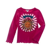 Flapdoodles girls Lettuce Edge Rib Top, 4T, Pink