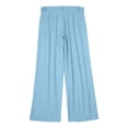 thumbnail image 6 of Men's Linen Double Pleated Straight Pants Solid Color Breathable Casual Holiday, 6 of 9