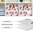 thumbnail image 4 of Yayeee Foldable Storage Basket for Shelves with Handles Waterproof Cloth Bins, Santa Hats Pattern, 4 of 7