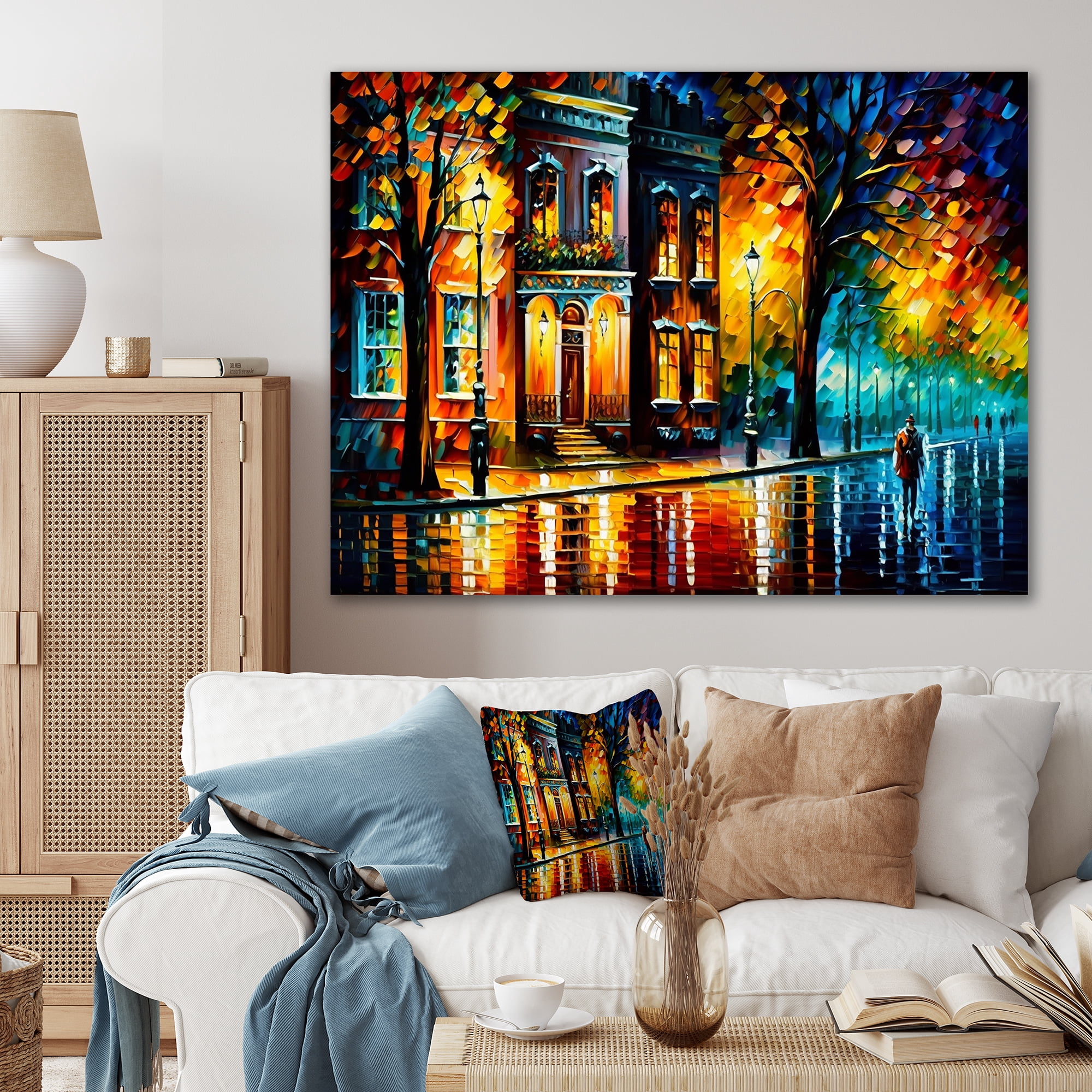 Designart Colorful Montreal City III Canvas Wall Art