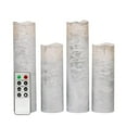 thumbnail image 5 of Rhytsing Skinny Silver Battery Operated Led Candles, Flameless Candles with Remote, Textured Wax Finish, 8 Batteries Included - Dia.2 inches - Set of 4, 5 of 7