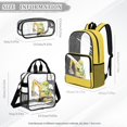 thumbnail image 4 of Kuiaobaty Dinosaur Print Clear Backpack Set for Kids Boys Truck Print Clear Backpack and Lunch Bag with Bottle Holder Large Capacity Bookbags with Pencil Case for School, 4 of 5