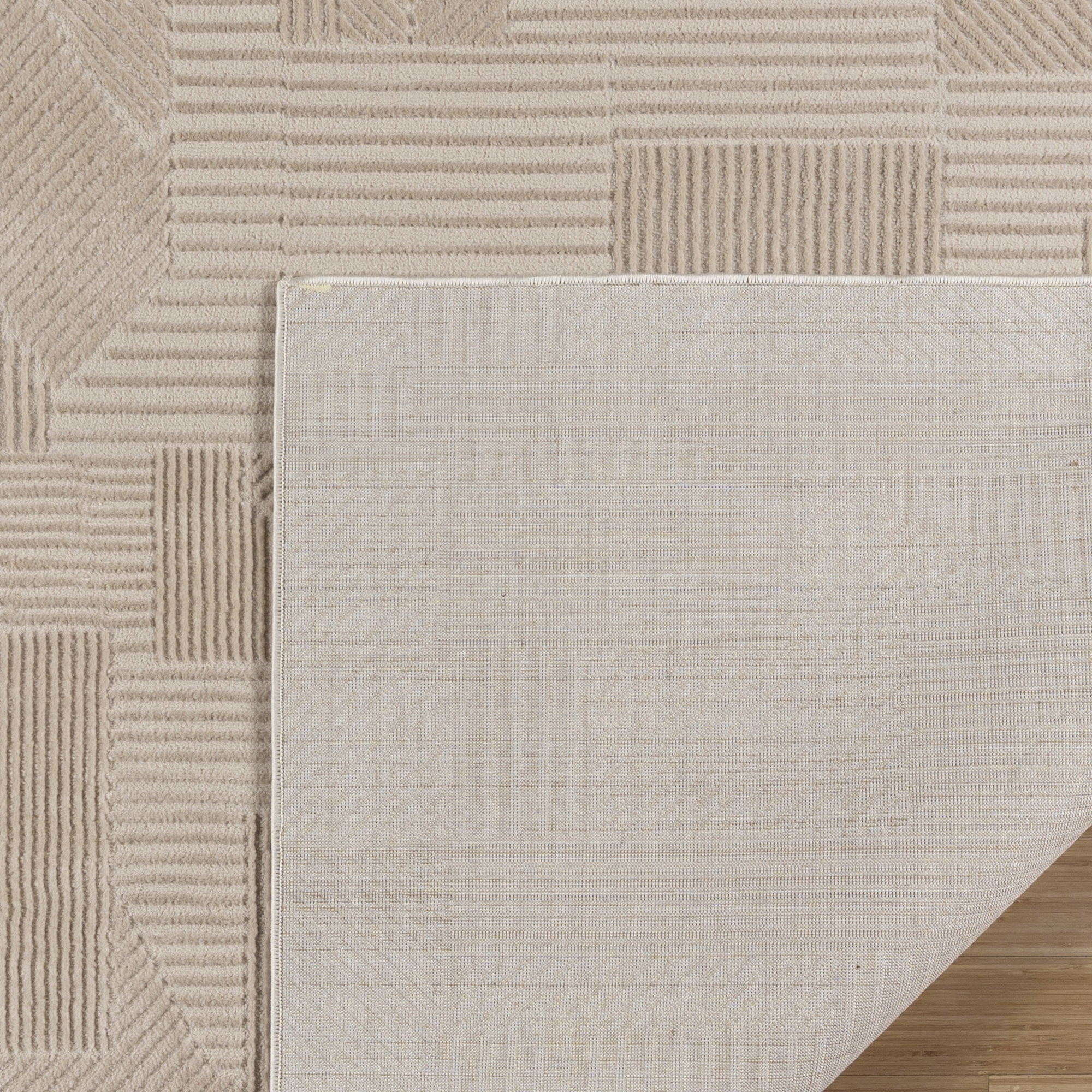 Arlo Dearra Modern Geometric Beige Area Rug, 9x13