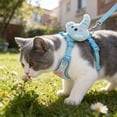 thumbnail image 4 of Harness with Backpack for Small Dogs, Breathable Mesh Padding, 3D Wrapping, No-Pull Anti-Choke, Reflective, Lightweight, Adjustable Blue, 4 of 6