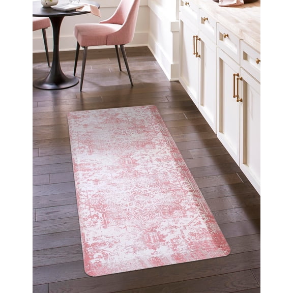 Unique Loom Comfort Mat Collection - Sofia (2' x 3' Rectangle Rose Pink/Ivory)