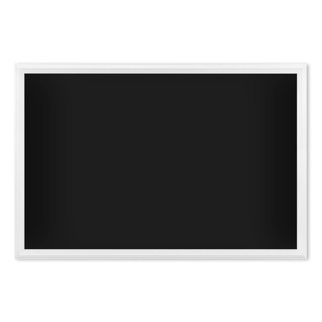 U Brands Magnetic Chalkboard, 30"x20", White Wood Style Frame, Premium Matte Surface