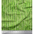 thumbnail image 1 of Soimoi Green polyester Crepe Fabric Brush Stroke & Lines Abstract Print Sewing Fabric Yard 42 Inch Wide, 1 of 3