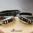 thumbnail image 5 of 555Jewelry Braided Stainless Steel & Leather Bracelet for Men and Boys, 8.25 Inch, Black, 5 of 6