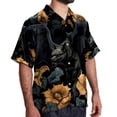 thumbnail image 2 of Bats Men's Button Down Hawaiian Print Short Sleeve Casual Summer Beach Shirts, 2 of 6