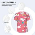 thumbnail image 5 of Fotbe Yoga Unicorn Baseball Jersey Shirt for Men and Women, Casual Short Sleeves Button Down T-Shirt-Large, 5 of 9
