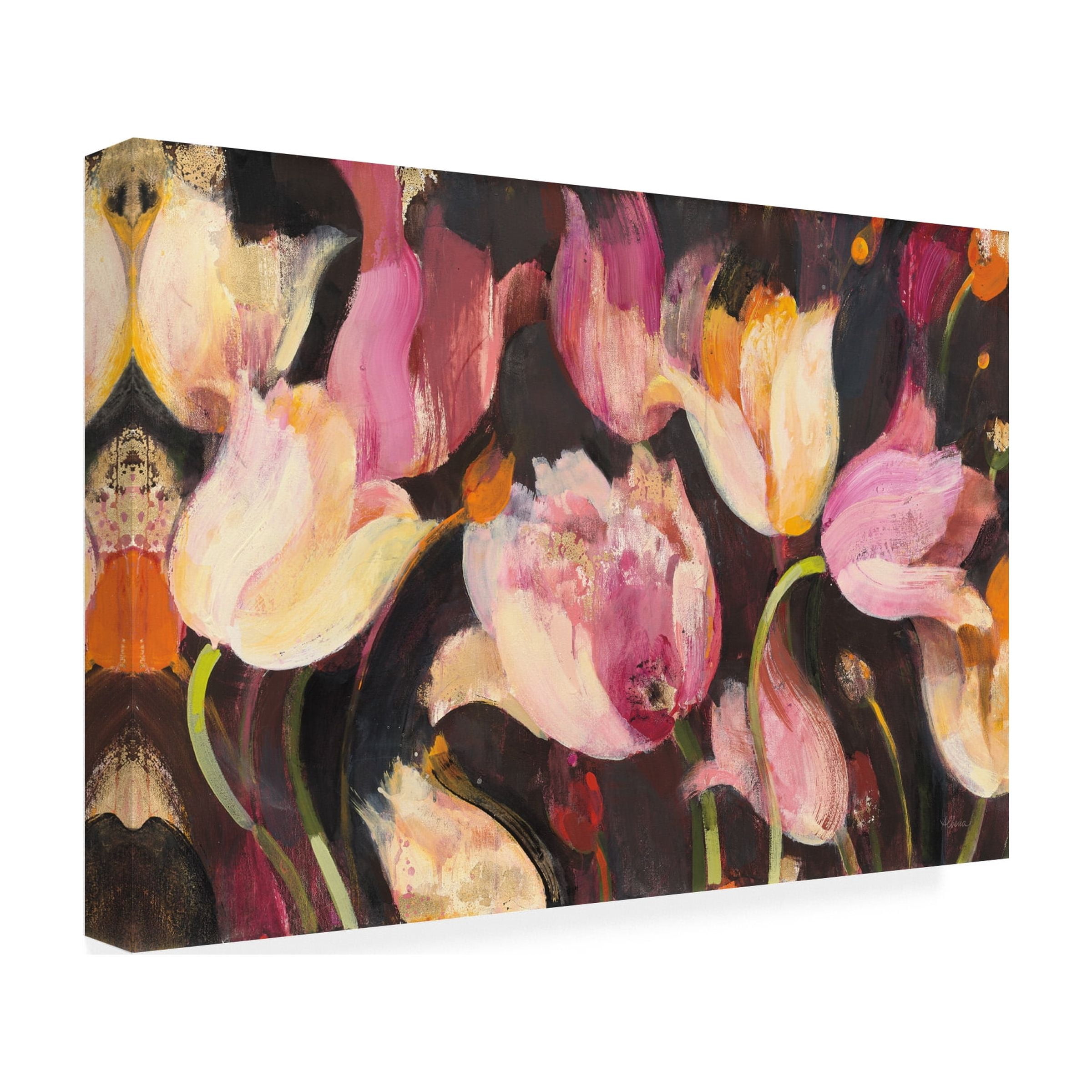 Trademark Fine Art 'Popping Tulips Floral' Canvas Art by Albena Hristova