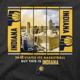 thumbnail image 4 of Unisex Stadium Essentials Charcoal Indiana Pacers Skyline Boxout T-Shirt, 4 of 4