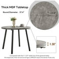 thumbnail image 6 of NORDICANA 5 PCS Dining Room Table Set, Grey Kitchen Table with 4 Dark Green Velvet Living Room Chairs Set, 6 of 11