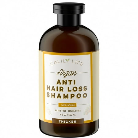 Calily Life Organic Hair Growth And Anti Hair Loss Shampoo 17 Oz For Men Women Infused With Caffeine Argan Oil Vitamins B5 B7 And More Protects