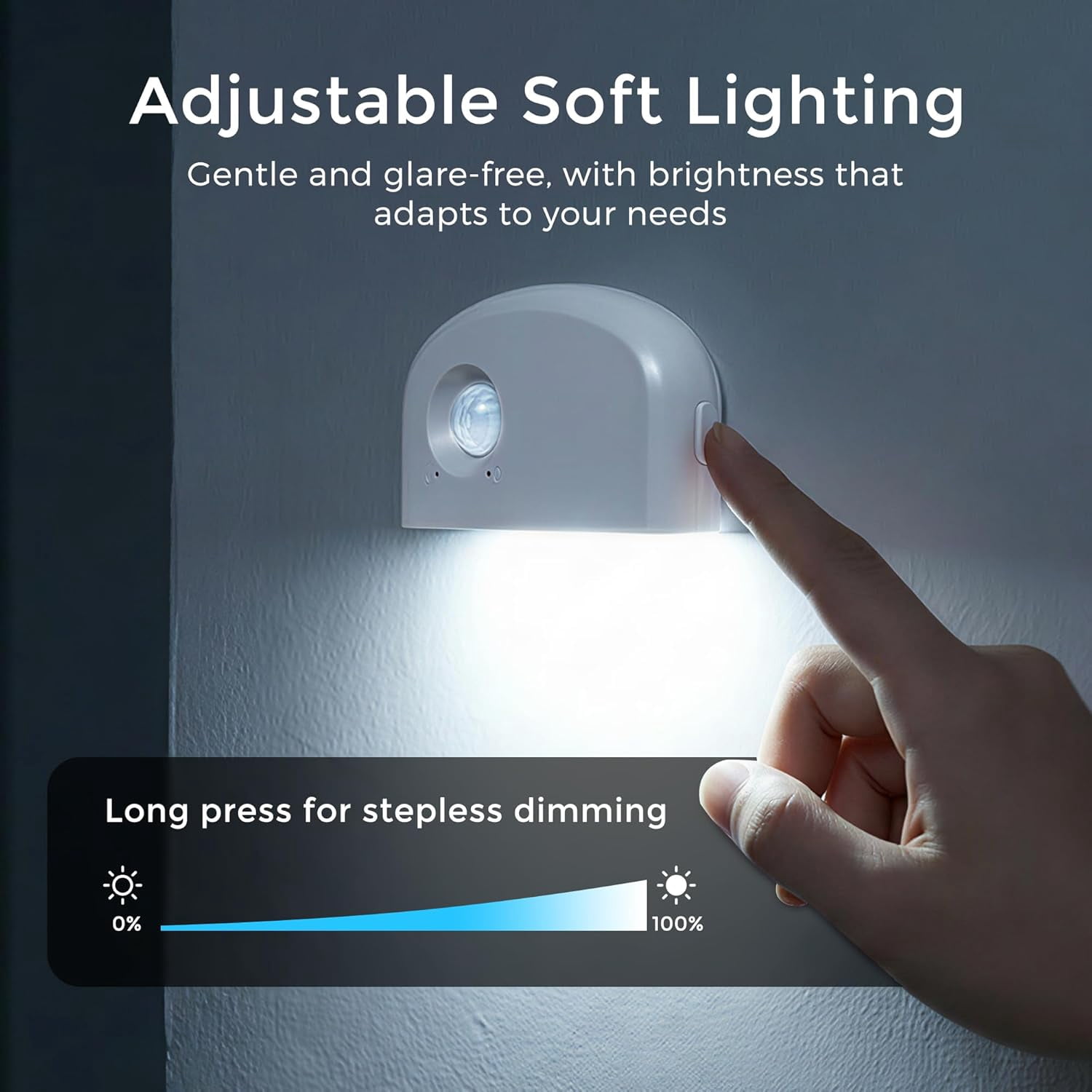 4 Pack Rechargeable Motion Sensor Stair Lights Indoor, Motion Activated Night Light Led Battery Powered Portable Automatic Wireless Stick On Lamp for Step Hallway Closet Under Cabinet
