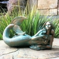 thumbnail image 3 of Homestyles 12 in. Bronze Patina Sexy Mermaid Nautical Beach Statue, 3 of 6